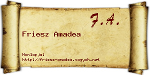 Friesz Amadea névjegykártya