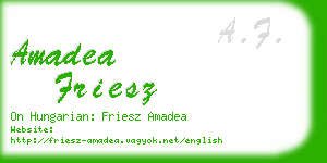 amadea friesz business card